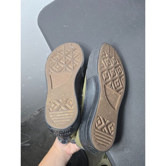 Converse Chuck Taylor All Star Womens Green Black High Platform Glitter Shoes 6 - Picture 5 of 12